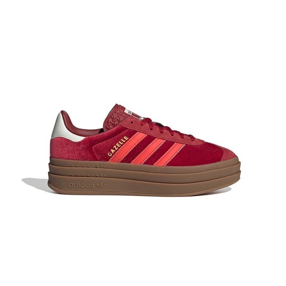 Adidas Gazelle Bold IG4388 Women's Bright Red Velvet Lifestyle Shoes DWA2117
